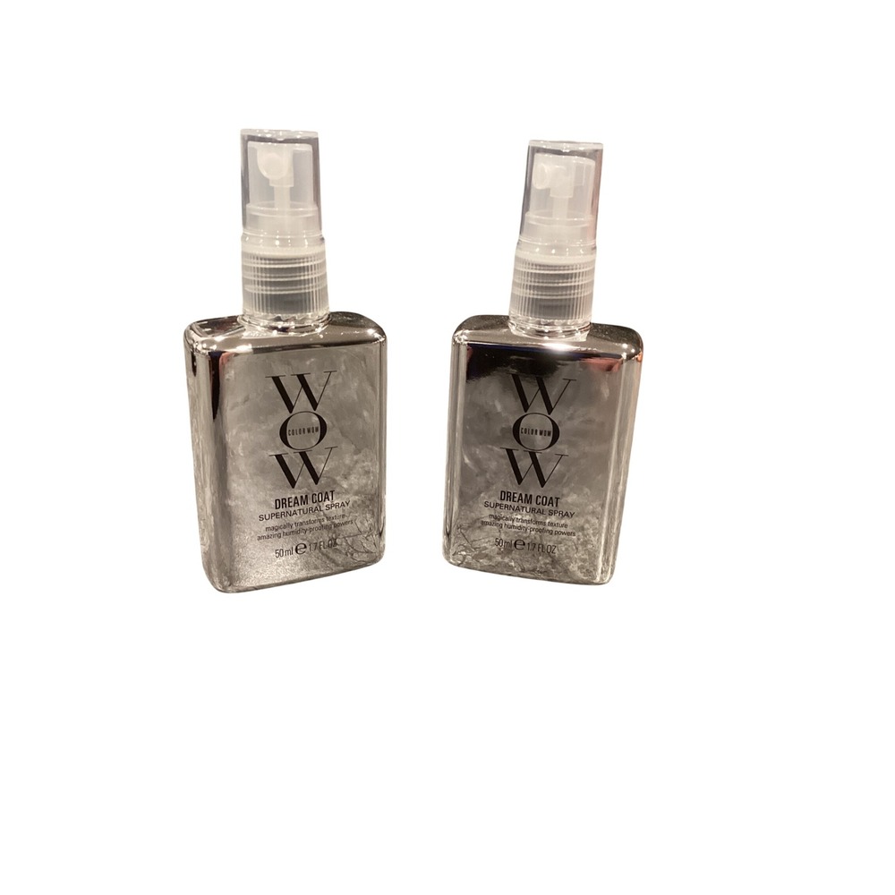 2pk Color WOW Dream Coat Supernatural Spray Anti-Frizz Treatment 50ml 1.7oz
